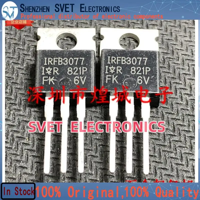 Piezas-50 piezas IRFB3077, MOSTO-220, 75V, 210A, Original, en Stock, envío rápido