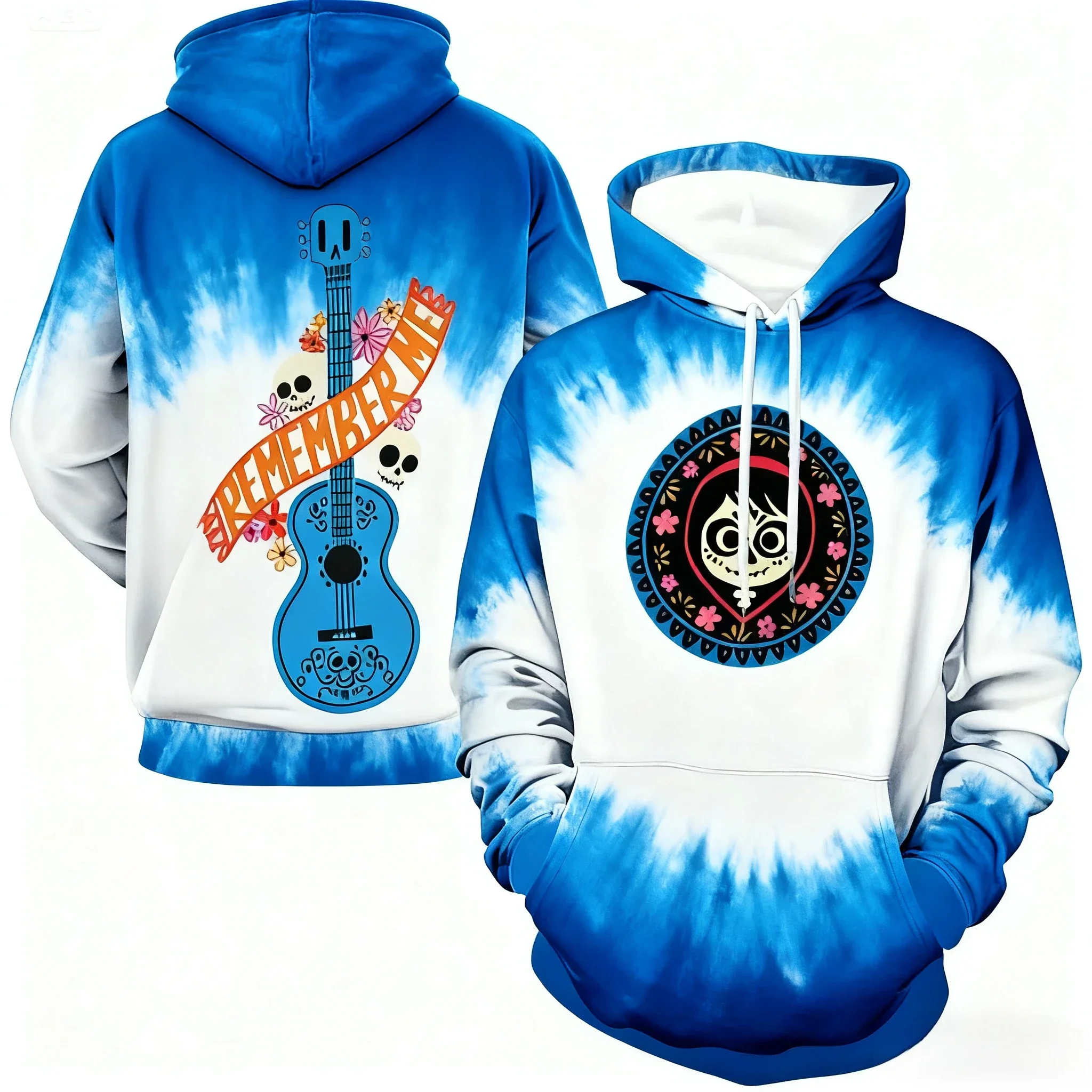 COCO سترة هوديي هدية عيد الهالوين السعيدة ألياف البوليستر أعلى 3D المطبوعة نمط الجمجمة الرجال الملابس هوديي بابي