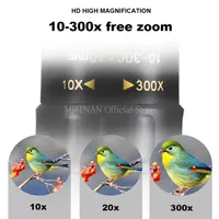 10-300x40 Zoom Telescope HD Portable Powerful Binoculars Long Range Professional Monocular Low Night Vision For Hunting