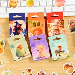 Mr. Paper, 40pcs/pack, Christmas and Halloween Themed Stickers, Cute Cartoon Animal Fruit Decoration Sealing Stickers