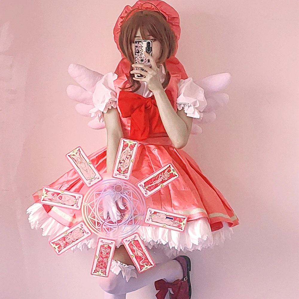 Anime Card Captor Sakura Kinomoto Sakura Magie Kreis Plattenspieler Tarot Clow Karte Cosplay Spielzeug Prop Zubehör