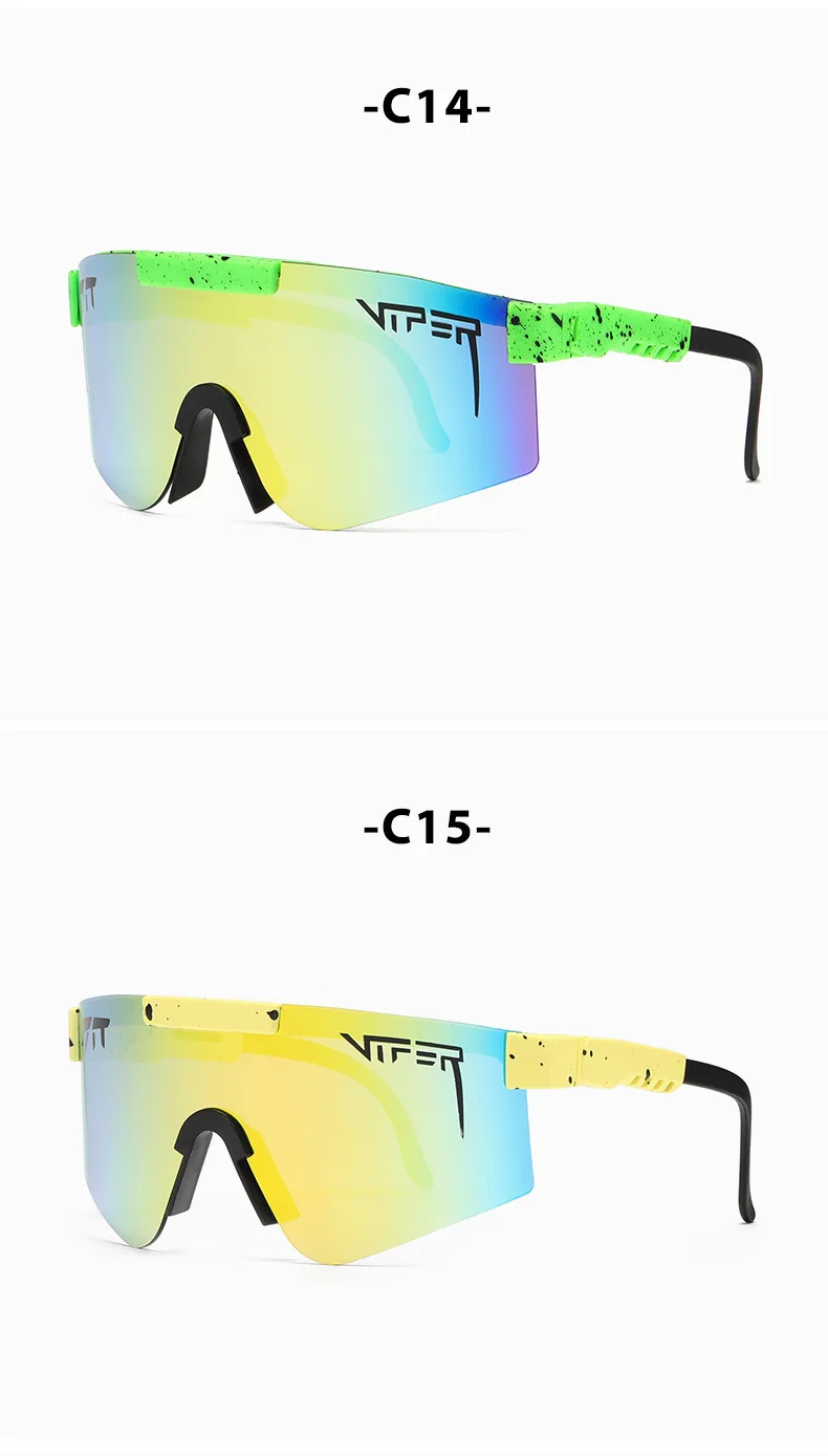 Verstellbare PC-Linsen Quadratische Sonnenbrille für Männer und Frauen, Winddichte Fahrradbrille UV-Schutz Sportsonnenbrille – Detail 17