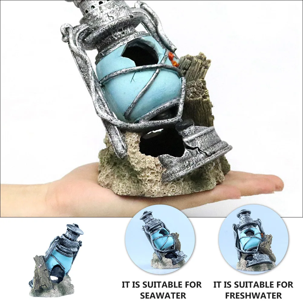 

Aquarium Decoration Resin Craft Ornament Hideout Hideaway Fish Tank Visual Appeal Shelter Easy Clean Salt Fresh Water