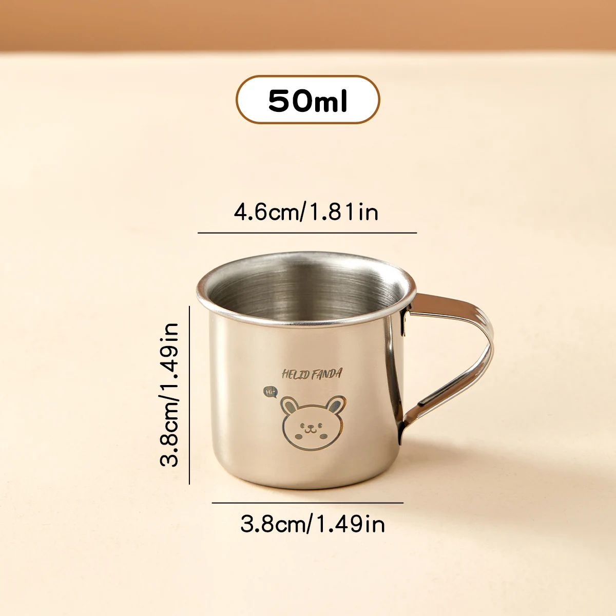 WORTHBUY 304 Roestvrijstalen Drinkbeker Met Handvat Duurzame Tumbler Anti Brandwonden Mini Leuke Waterbeker Voor Kinderen Drinkware ﻿