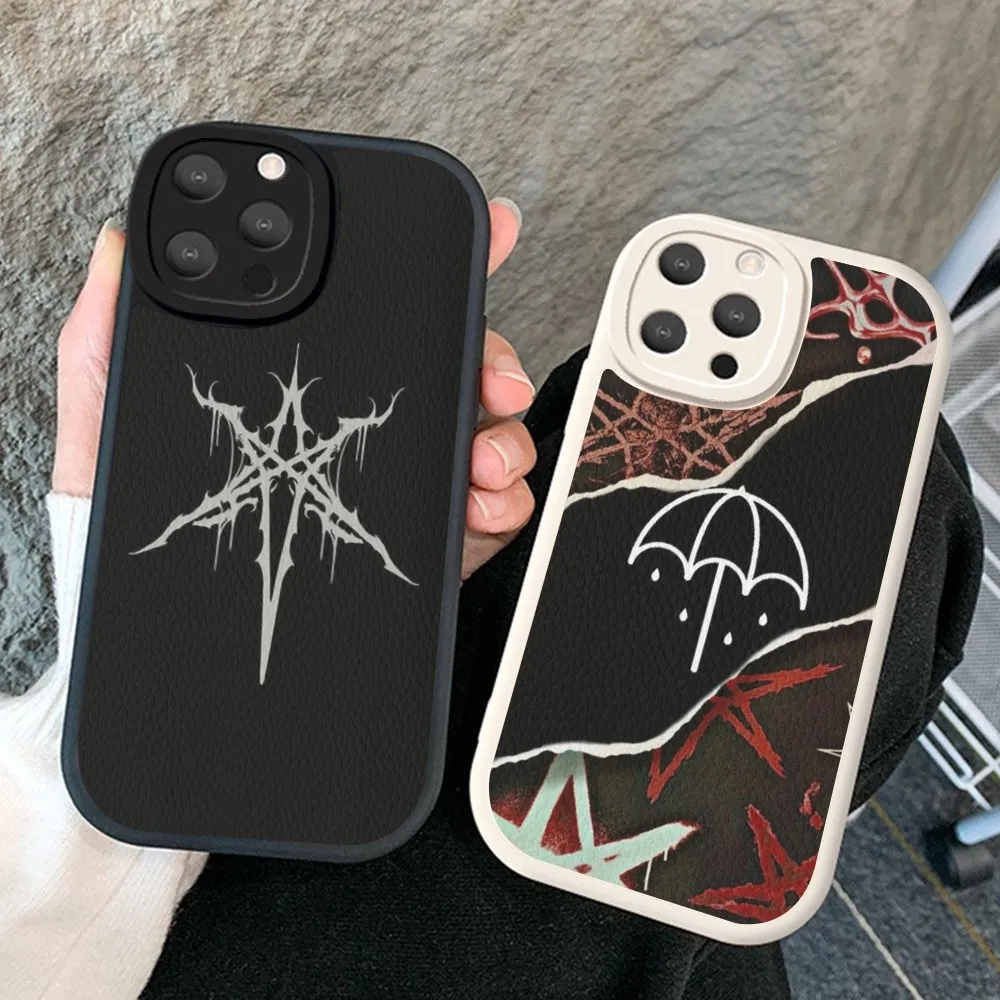 B-Bring M-Me T-The H-Horizons BMTH Phone Case Hard Leather For IPhone 16 15 14 13 12 Mini 11 14 Pro Max Xs X Xr 7 8 Plus Fundas