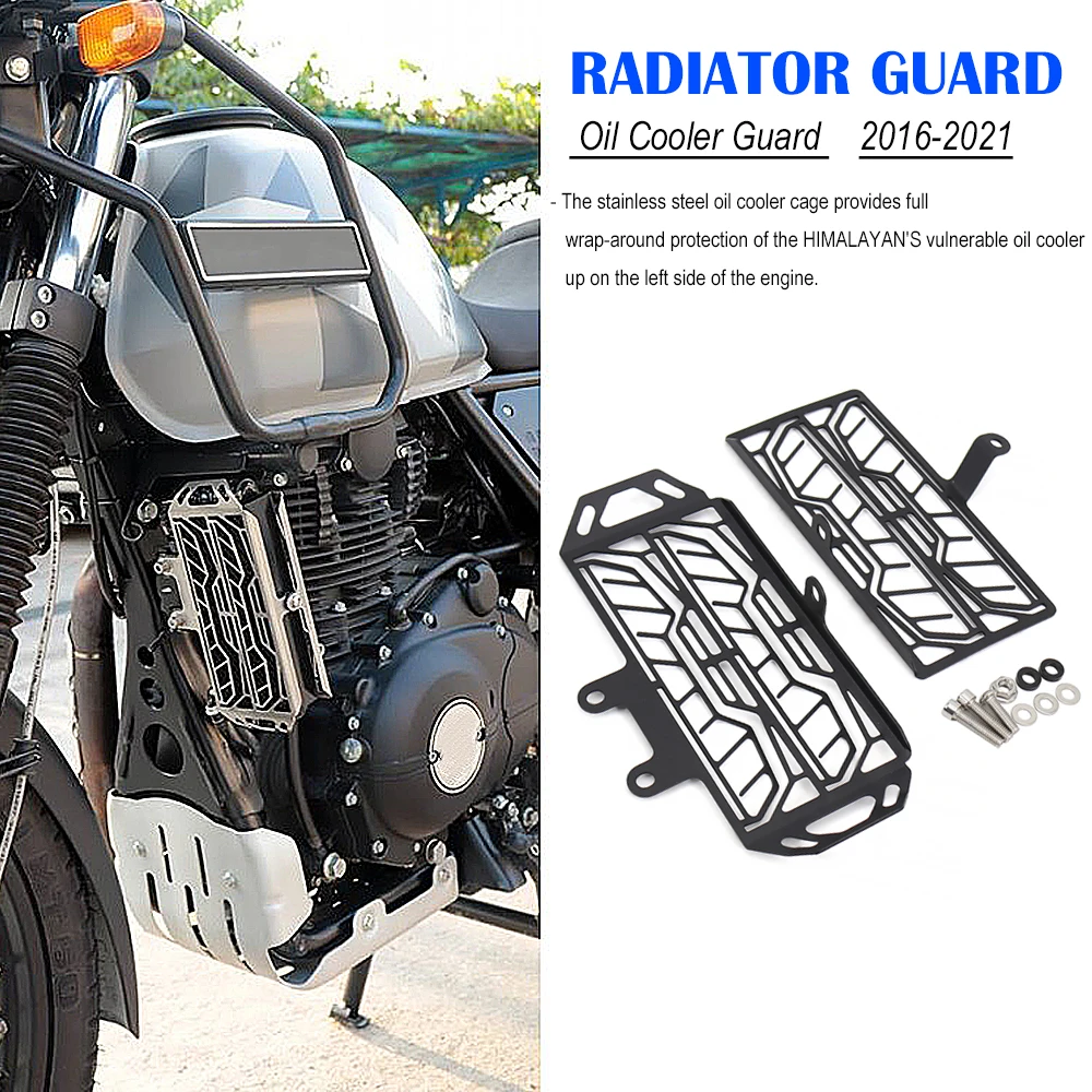 

New Oil Cooler Guard Protective Guards Radiator Cover 2020 2019 2018 2017 2016 2021 Motorcycle For Royal Enfield Fit Himalayan