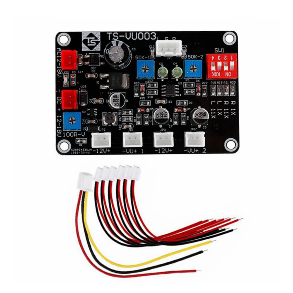 

Power Amplifier Chassis VU Level Meter Driver Board Support High and Low Frequency Access with Adjustable Light and Dark Backlig