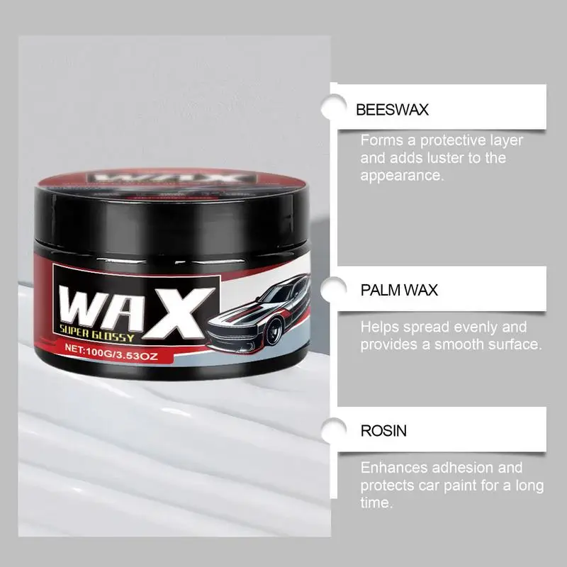 

Car Scratch Wax 100g Car Paint Repair Wax Sponge Included Wax For Car Detailing Trucks Motorcycles RV's Longlasting Protection