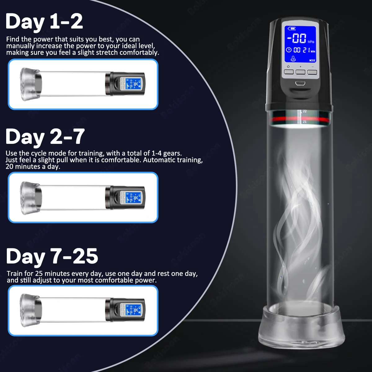 Pênis elétrico ampliar bomba de vácuo 4 intensidades de sucção automático de alta vácuo pênis estender bomba dispositivo de pressão de ar