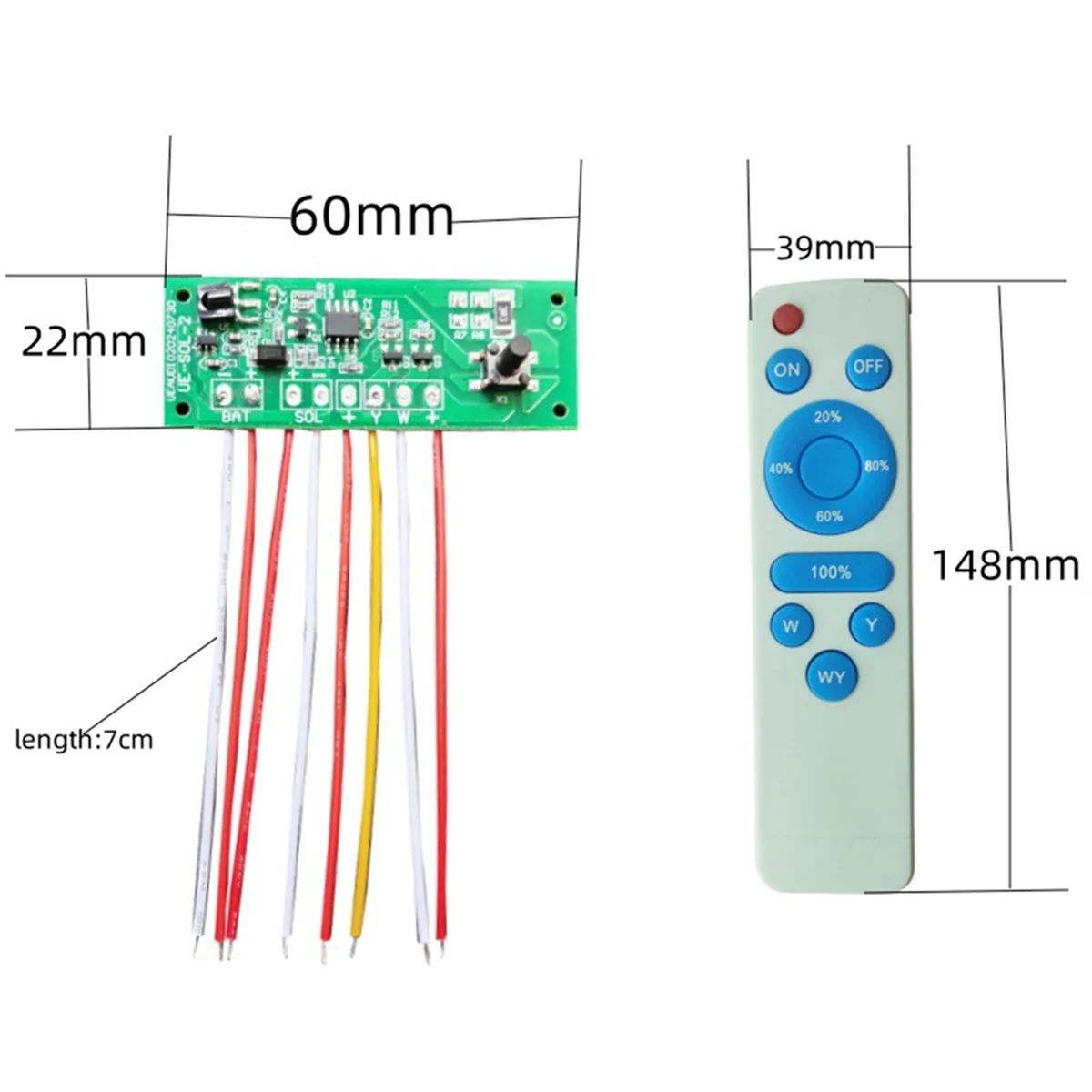 A002 3.2V 3.7V Wall Light Control Board Two-Color Solar Lamp Controller Automatic Control Lamp Board for Home Office Garden