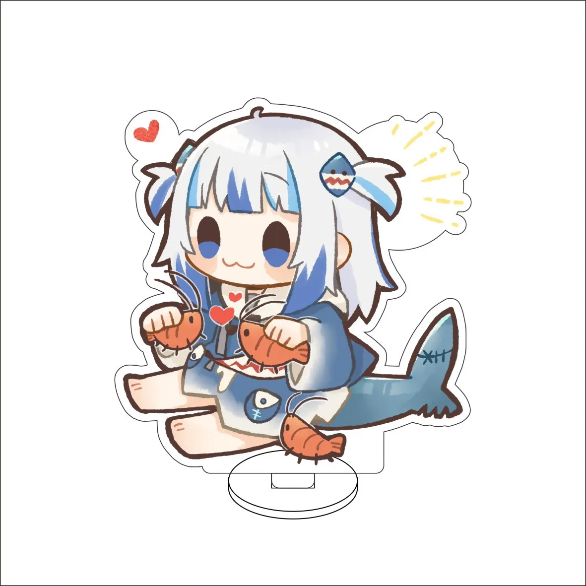10CM Anime ‌Hololive EN VTuber Cos Gawr Gura Figure Acrylic Stand Goods Cute Ornaments Chrismas Birthday Lovely Gifts view 3