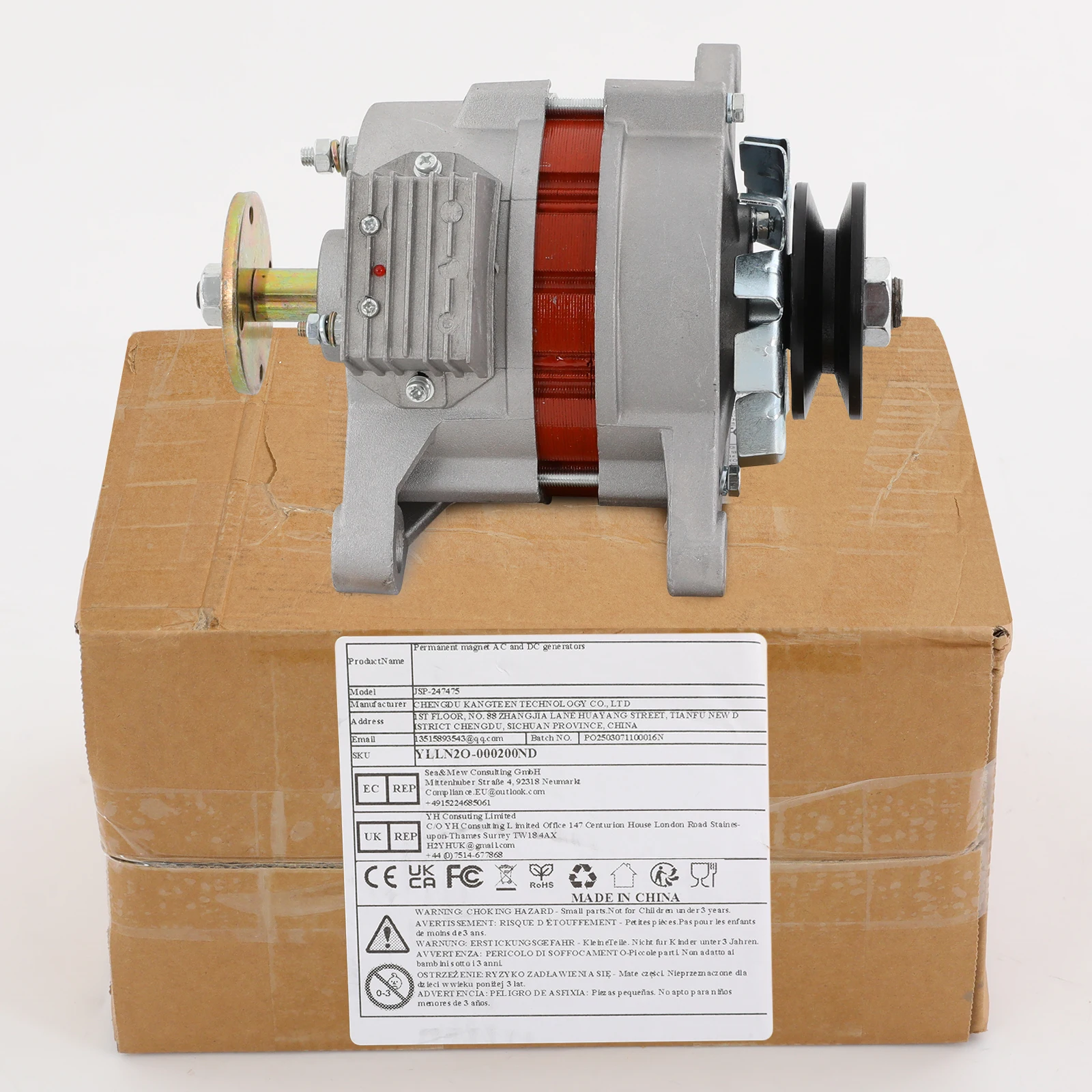 Generator Magnet Permanen PMA 1KW AC Roda Ganda Alternator Rpm Rendah Tanpa Sikat