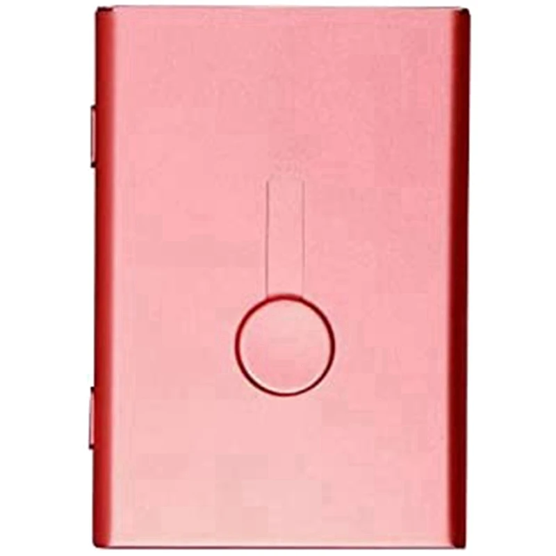 กระเป๋าเก็บบัตรโลหะเคสโทรศัพท์กันกระแทกตัวเลื่อนนิ้วหัวแม่มือกดเปิดเหมาะสำหรับบัตรประชาชนดีไซน์สำหรับผู้ชายและผู้หญิง