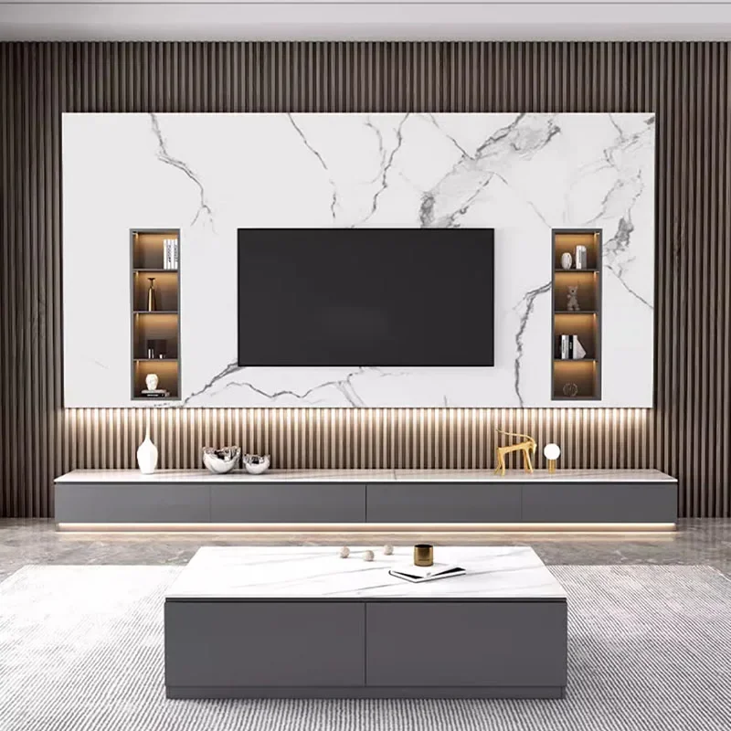 Wall Mount Bedroom Tv Stand Salon Consoles Floating Shelf Luxury Display Pedestal Tv Stand Center Meuble Tv Suspendu Furniture