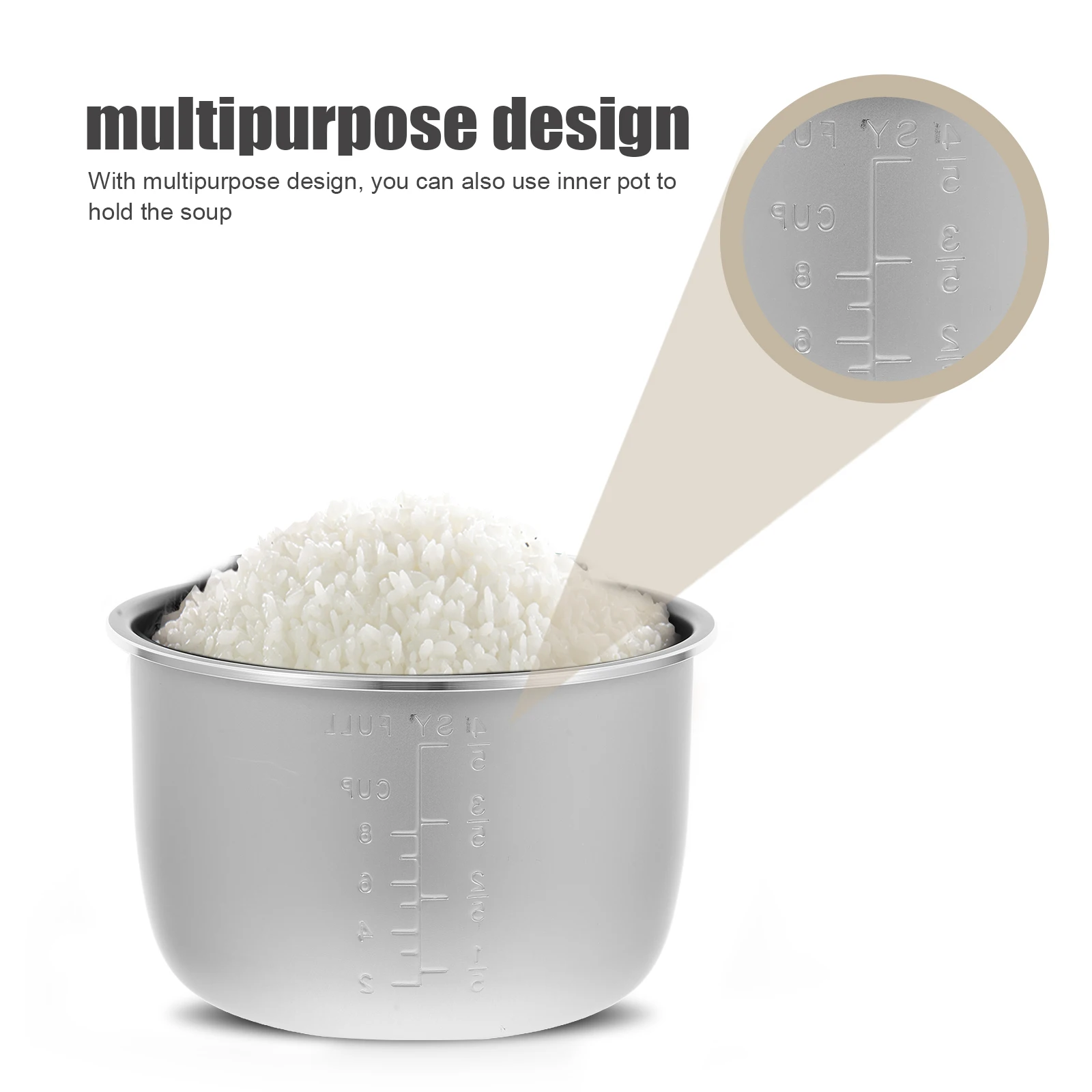 

Electric Pressure Cooker Inner Pot Replacement Pot Parts Aluminum Alloy Rice Cooker Liner Easy To Clean non-stick Pan Pot 4L 2L