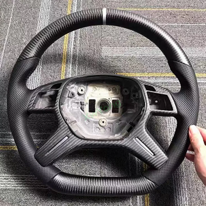 100% Real Carbon Fiber Car Steering Wheel With Leather For Mercedes-Benz W166 W204 W212 W218 W246 C180 ML350 GL450