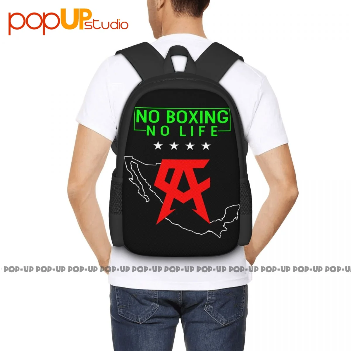 Canelo Alvaro, No Boxing No Life, mochila de México de gran capacidad, bolsa de deporte escolar con impresión artística ecológica