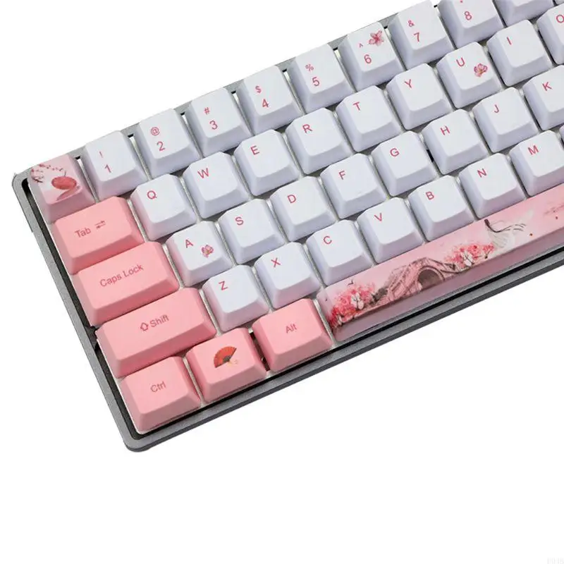 

P9JB 73 Keys/set OEM Profile Cute Girl Keycap PBT Dye Sublimation for Key Caps 6U For Mechanical Keyboard DIY 61 64 84 96
