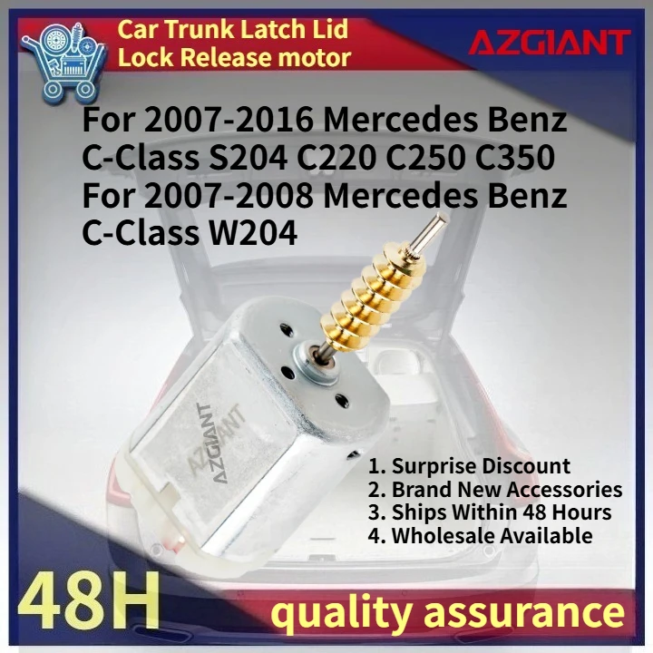 AZGIANT Car Trunk Latch Lid Lock Release motor for 2007-2016 Mercedes Benz C-Class S204 C220 C250 C350 New replacement parts