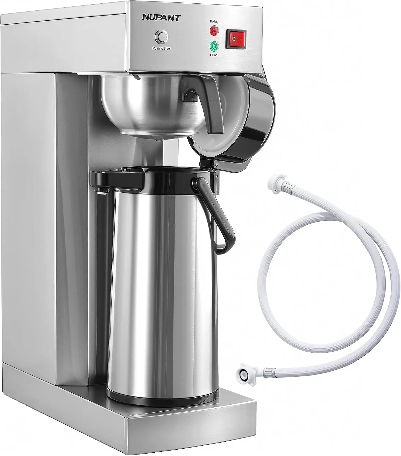 

Auto-Filling Commercial Airpot Coffee Brewer 2.2L/74oz Dirp Coffee Maker Machine with 24 Hours Hot Thermal Carafe Stainless Stee