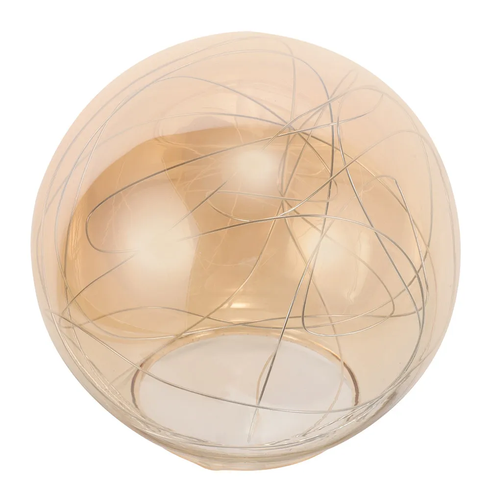 150Mm Diameter Ball-Shaped Aluminum Glass Lamp Shade for Pendant Ceiling Lights Replacement Cover Modern Decorative Light Shade