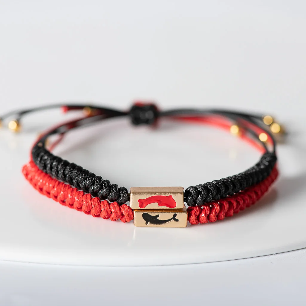 2 Pieces Hand-knitted lovers\' bracelets Fashion Jewelry hand-made DIY bracelet #KY423