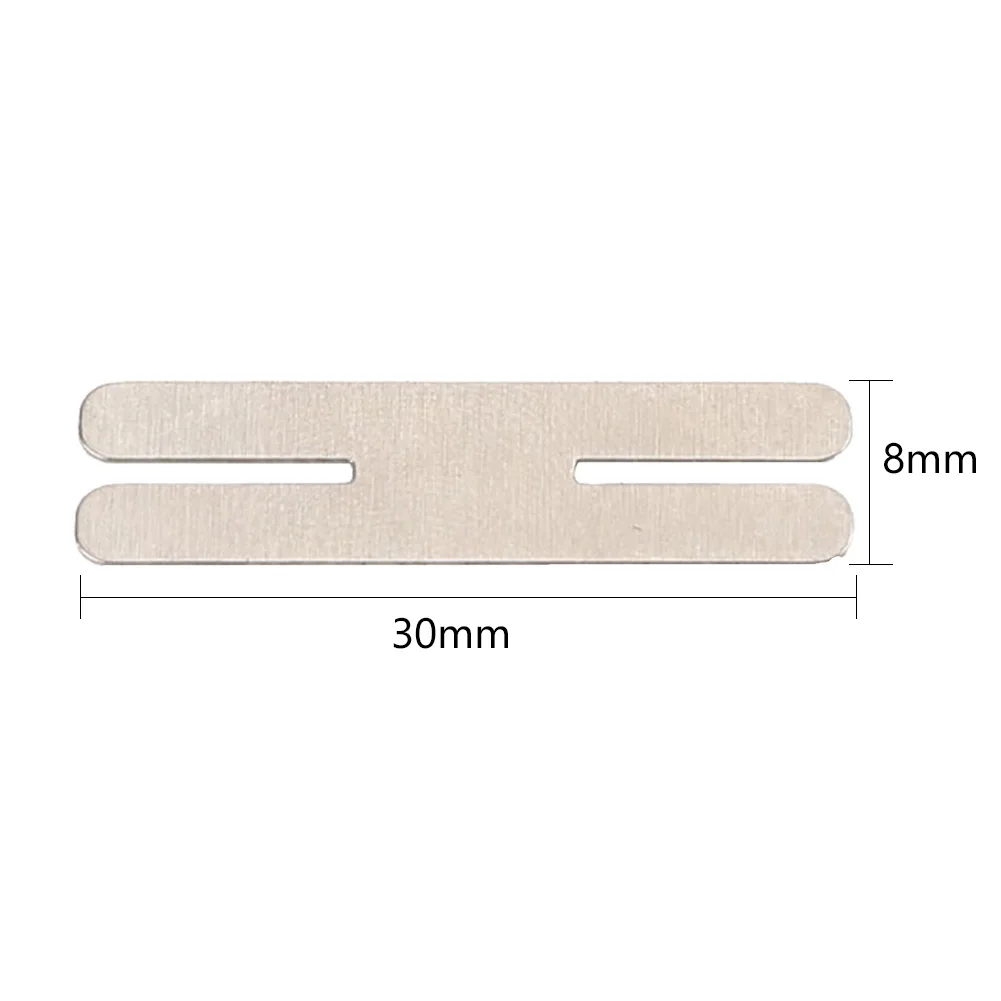 100pcs H Type Nickel Plated Steel Strips for Spot Welding in Battery Cell Interconnects and High Current Power Applications