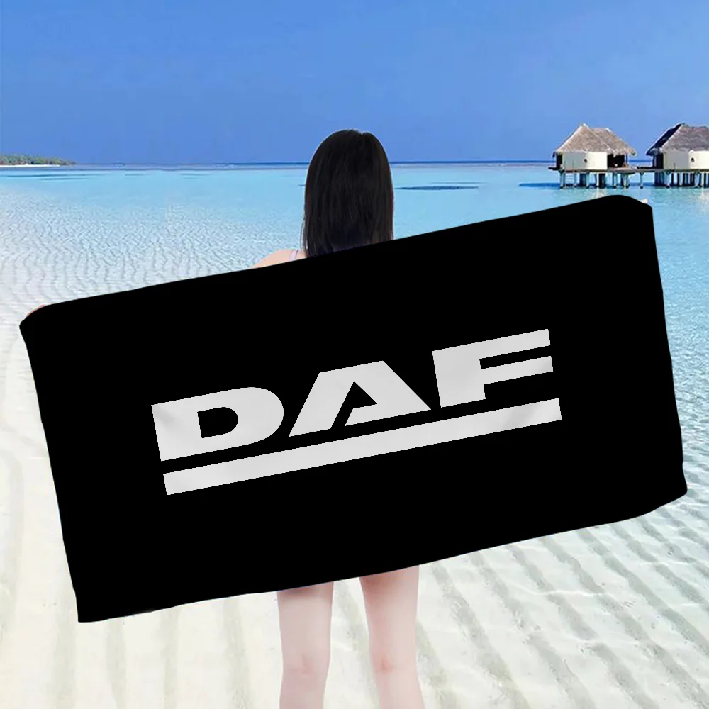 

DAF Truck Logo Beach Towel Colorful Bath Towels For Girl Microfiber Quick Dry Custom Sand Free Beach Yoga Spa Gym Pool