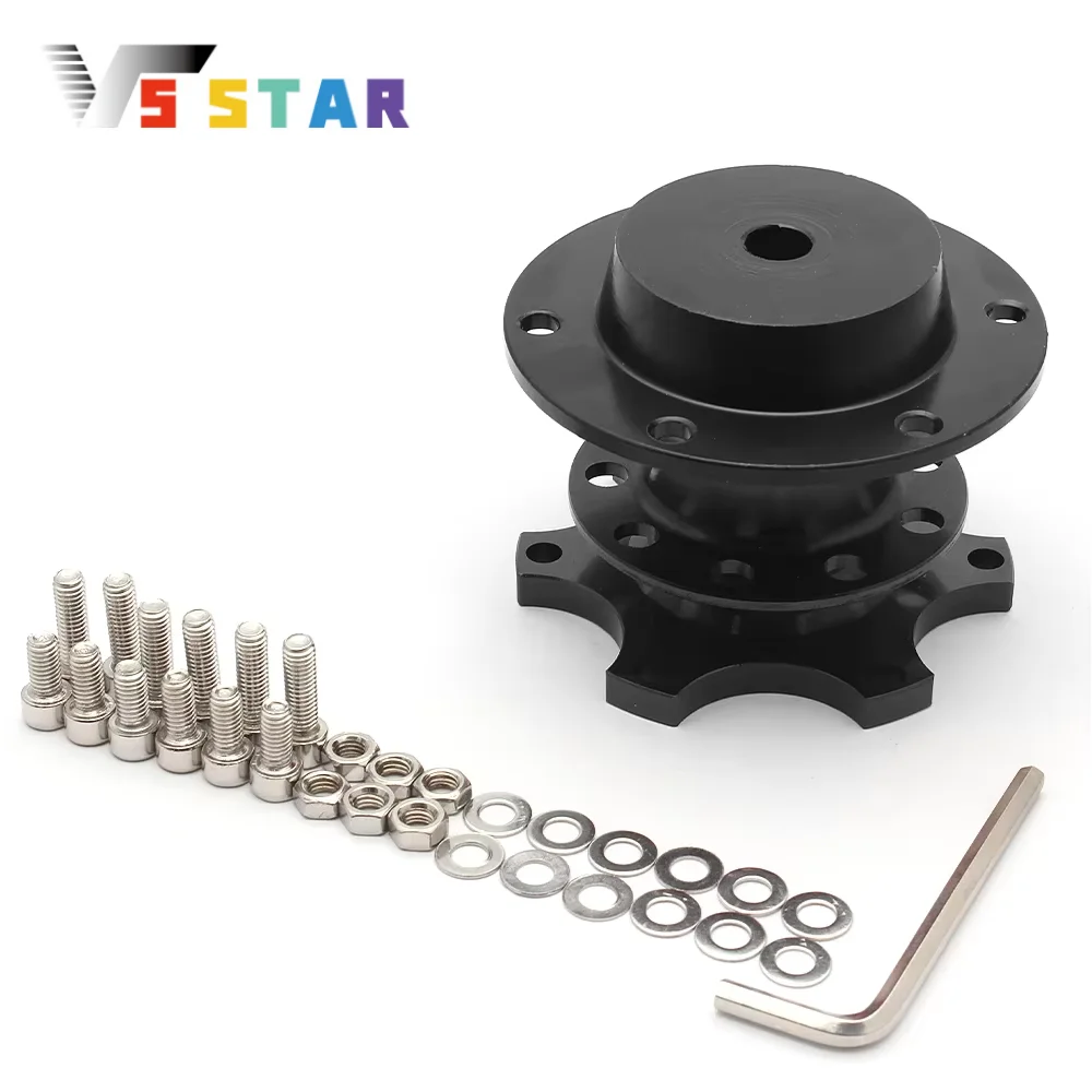 

High Quality Aluminum Alloy Quick Release Hub Adapter Snap Off Boss Kit with 6 Hole Steering Wheel Hub Red Black SW-1005