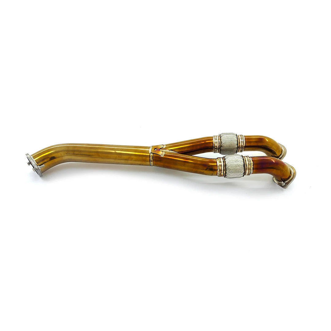 High Quality  Titanium Y Pipe Exhaust For Nissan GTR R35 3.8T V6 Performance Y Pipe Midpipe Front Pipe GTR Center