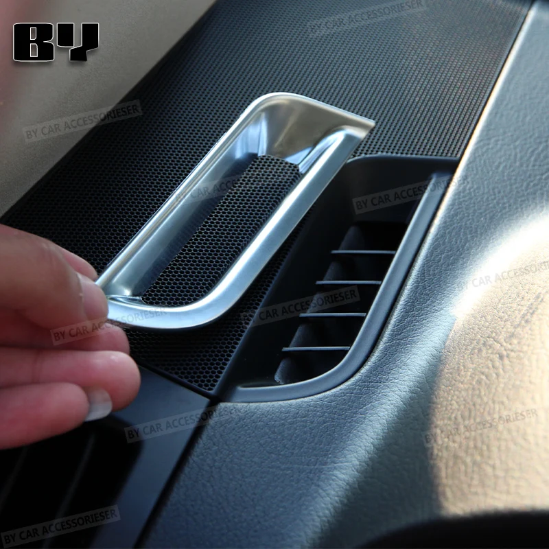 2 Pcs For Land Rover Freelander 2 2008-2015 ABS Chrome Dashboard AC Vent Outlet Frame Cover Trim Accessories Car Styling