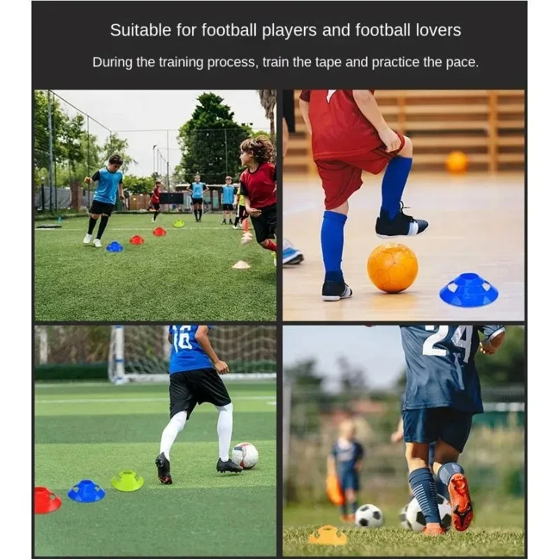 10PCS Fußball Zeichen Discs Hohl Winddicht Anti-slip Fußball Sport Training Barriere Marker Fußball Zubehör Logo Discs