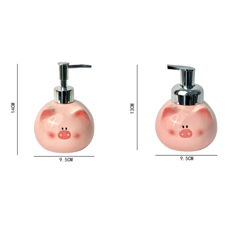 

soap dispenser Creative Cute Pig Hand Wash Bath Gel Shampoo Dispensing Bottle Ceramic Toilet Bathroom
