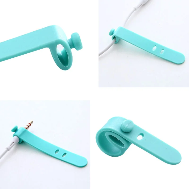 Silicone Winder cord cable tie wire holder earphone headphone charging data line USB binders Kabe