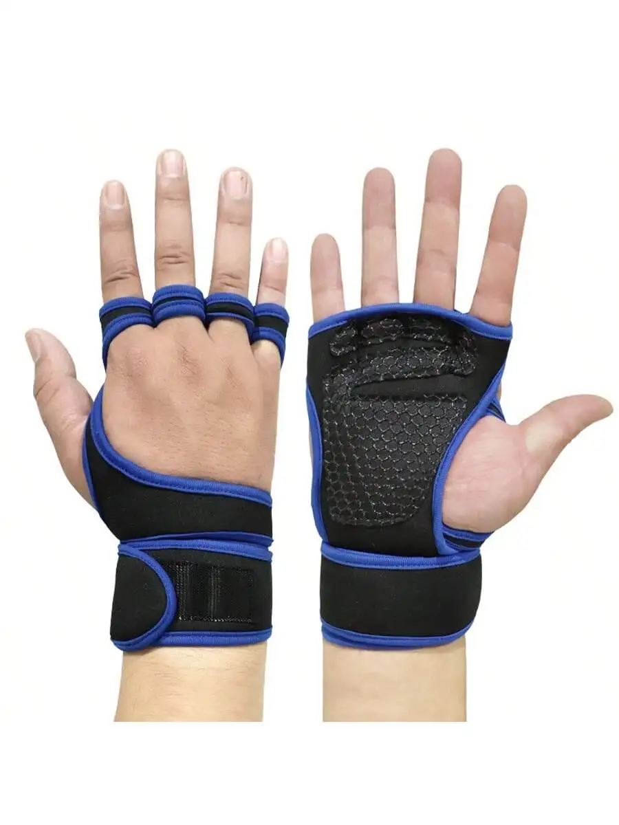 Gewichtheber-Trainingshandschuhe mit Handgelenkschutz für Männer und Frauen, Fitness, Cross-Training, Powerlifting, Handflächenschutz – Detail 7