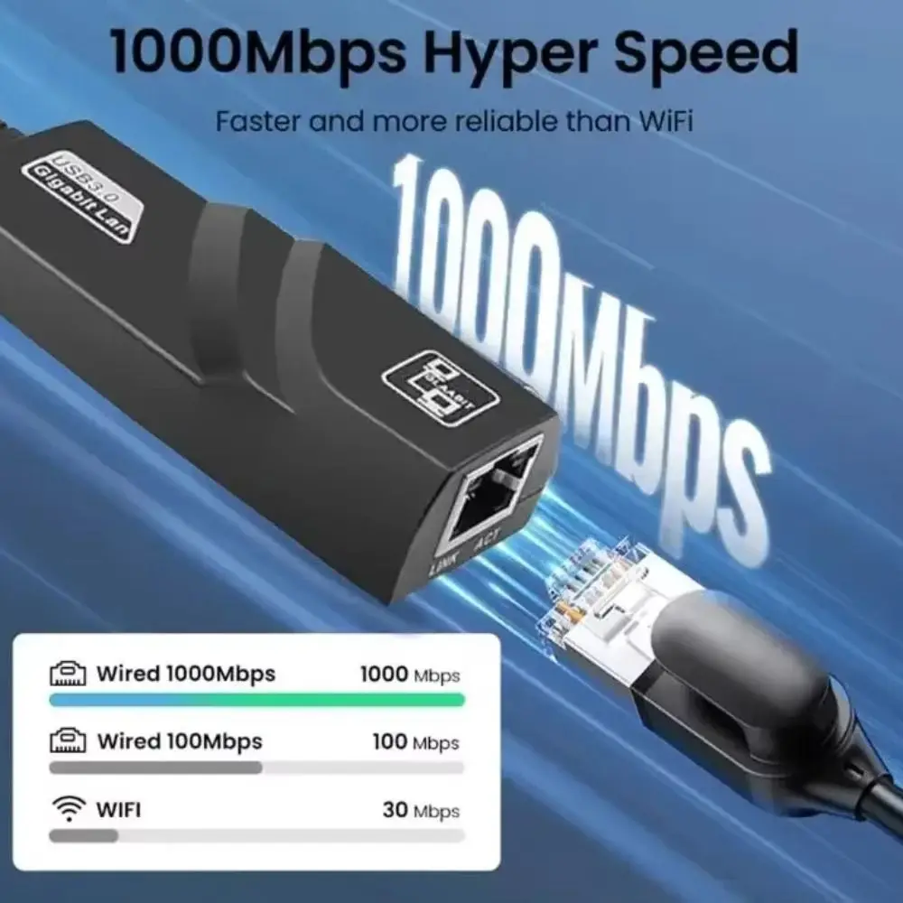 جديد USB 3.0 محول إيثرنت Type-C 1000Mbps USB إلى Rj45 محول سائق بطاقة الشبكة السلكية الحرة ملحقات الكمبيوتر