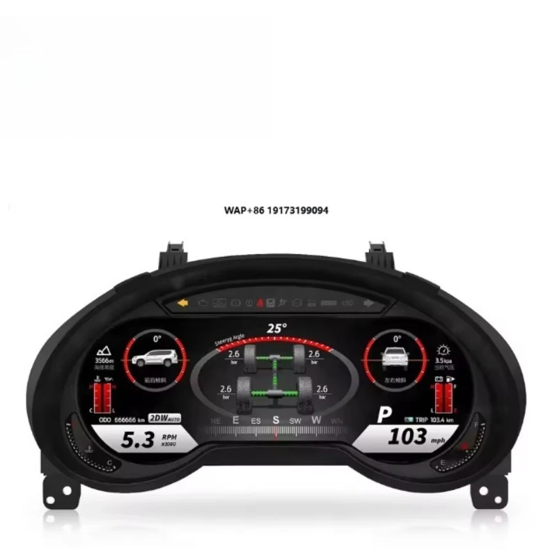 

12.3 Inch New Car LCD Digital Cluster for GX400 GX460 2010-2022 Virtual Cockpit Speedometer Dash Screen Instrument Panel