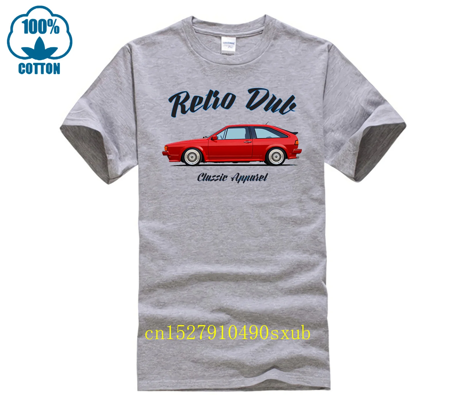 Fashion Summer Mens Print Tees German Classic Car Fans Scirocco Mk2 T-Shirt. Retro Dub , Classic Car, German. Modified.T-Shirt