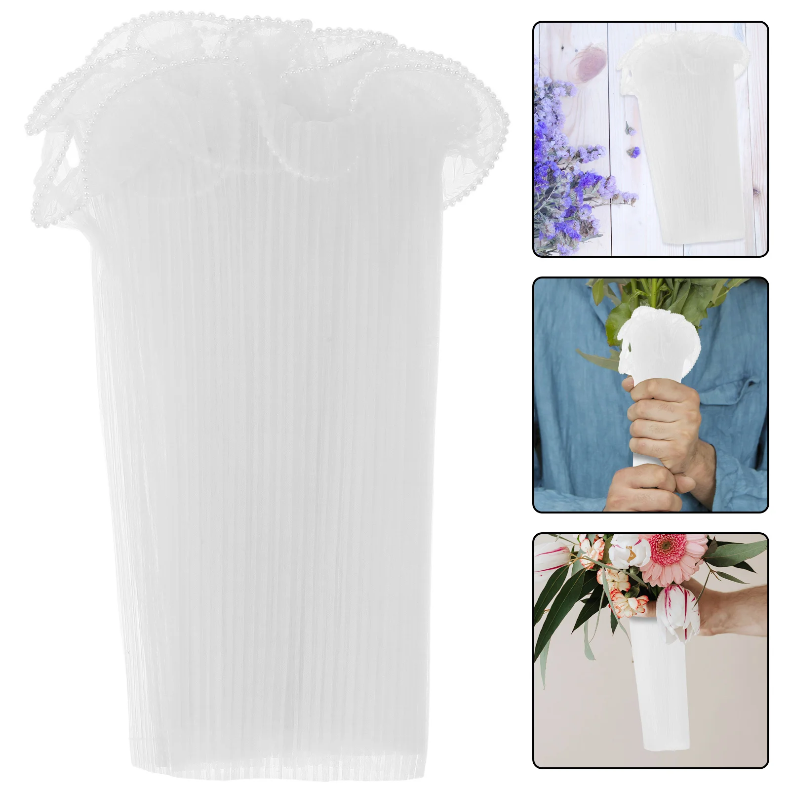 

3.65M Pearl Wave Mesh Bouquet Wrapping Paper For Wedding Anniversary Halloween Diy Crafts Florist Supplies Party Favor Decor