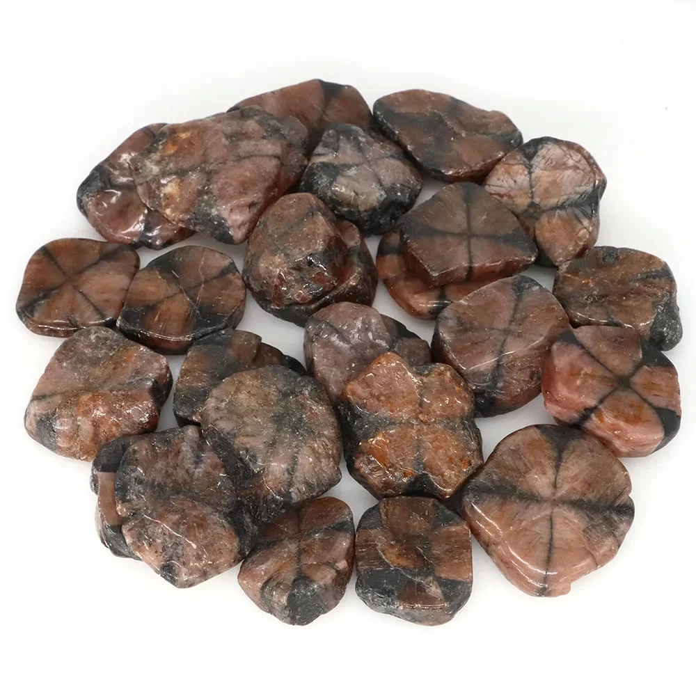 Natural Cross Chiastolite Stones Tumbled Quartz Crystals Healing Bulk Mineral Specimen Reiki Gemstones Home Aquarium Decoration