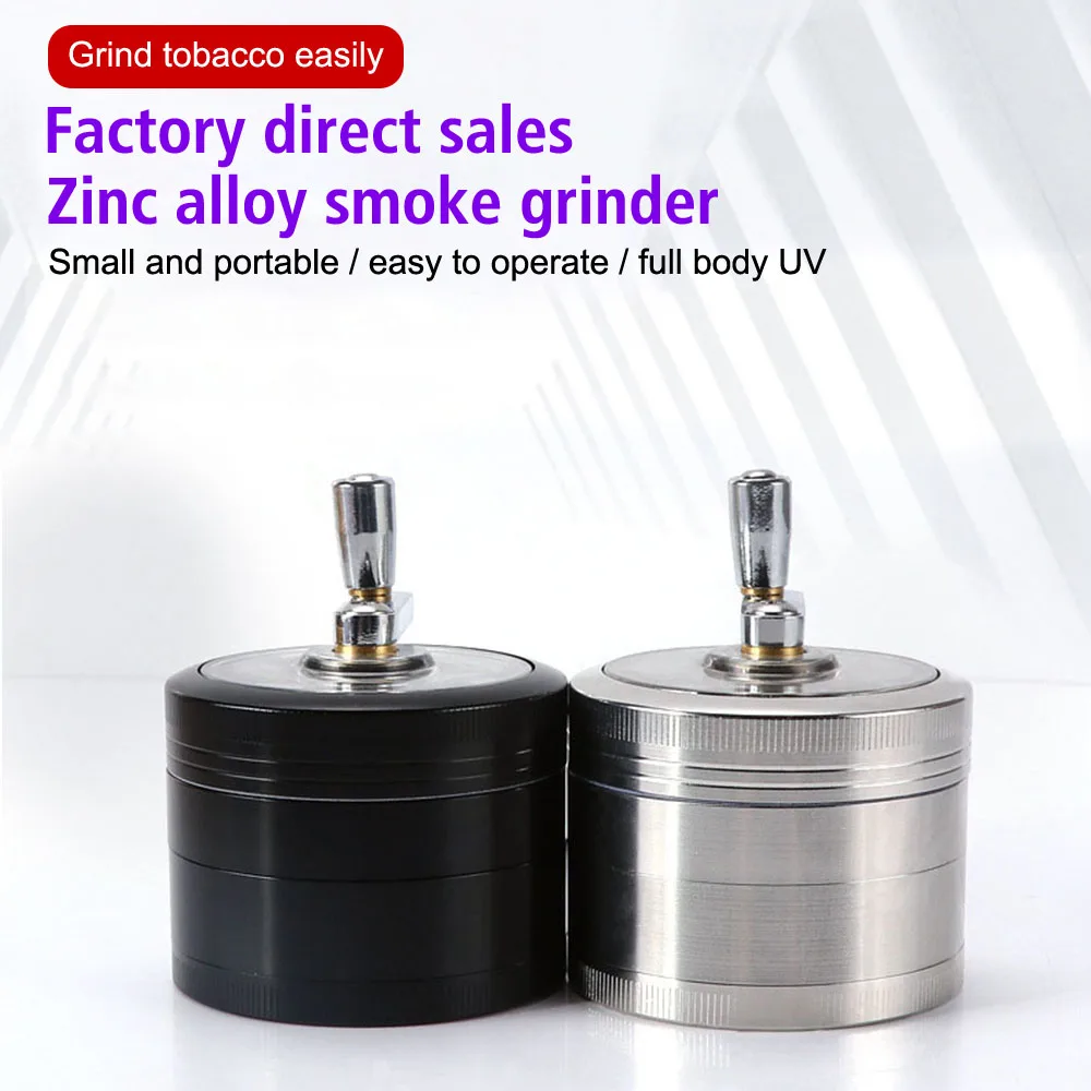 Hand Tools Portable Smoking Herb Cutter Latest Lightning-Shaped Spice Cutter Aluminum Alloy 61MM 4-Layer Tobacco Grinder