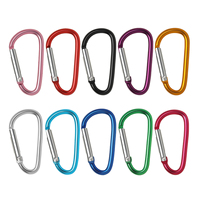5/10/50/100pcs Carabiner Keychain Alluminum D-ring Buckle Spring Carabiner Snap Hook Clip Keychains Outdoor Camping Daily Tool
