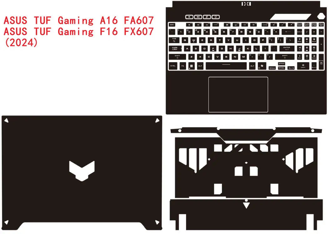 

Для ASUS TUF GAMING A16 FA607N FA607 NU,TUF GAMING F16 FX607V FX607VJ FX607VU предварительно вырезанная виниловая наклейка для ноутбука, наклейка, кожа