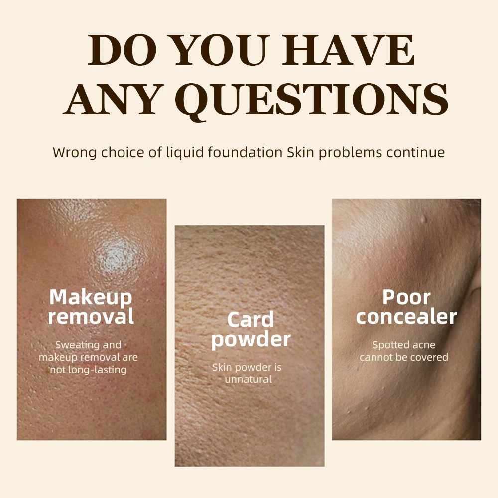 3 Stuks Vloeibare Foundation Fleuren Huid Toon Concealer Hydraterende Waterdichte Delicate Niet Gemakkelijk Te Verwijderen Make-Up Beauty Cosmetica