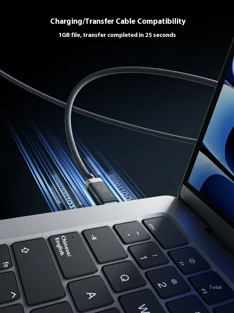 Плетеный кабель питания CUKTECH No 6, цифровой дисплей, двойной OLED-экран типа C, быстрая зарядка, автомобильный кабель для передачи данных для Iphone, аксессуар Xiaomi