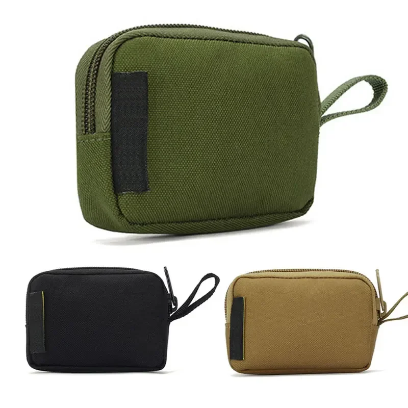 Tactical Mini Wallet Card Bag Small Pocket Key Pouch Money Bag Men Waterproof Portable EDC Pouch Hunting Outdoor Waist Bag Nylon