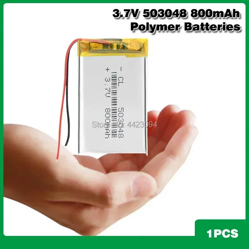 503048 800mah Lipo cells 3.7V Lithium Polymer Rechargeable Battery For MP3 MP4 GPS car recorder Bluetooth headset Toy batteries