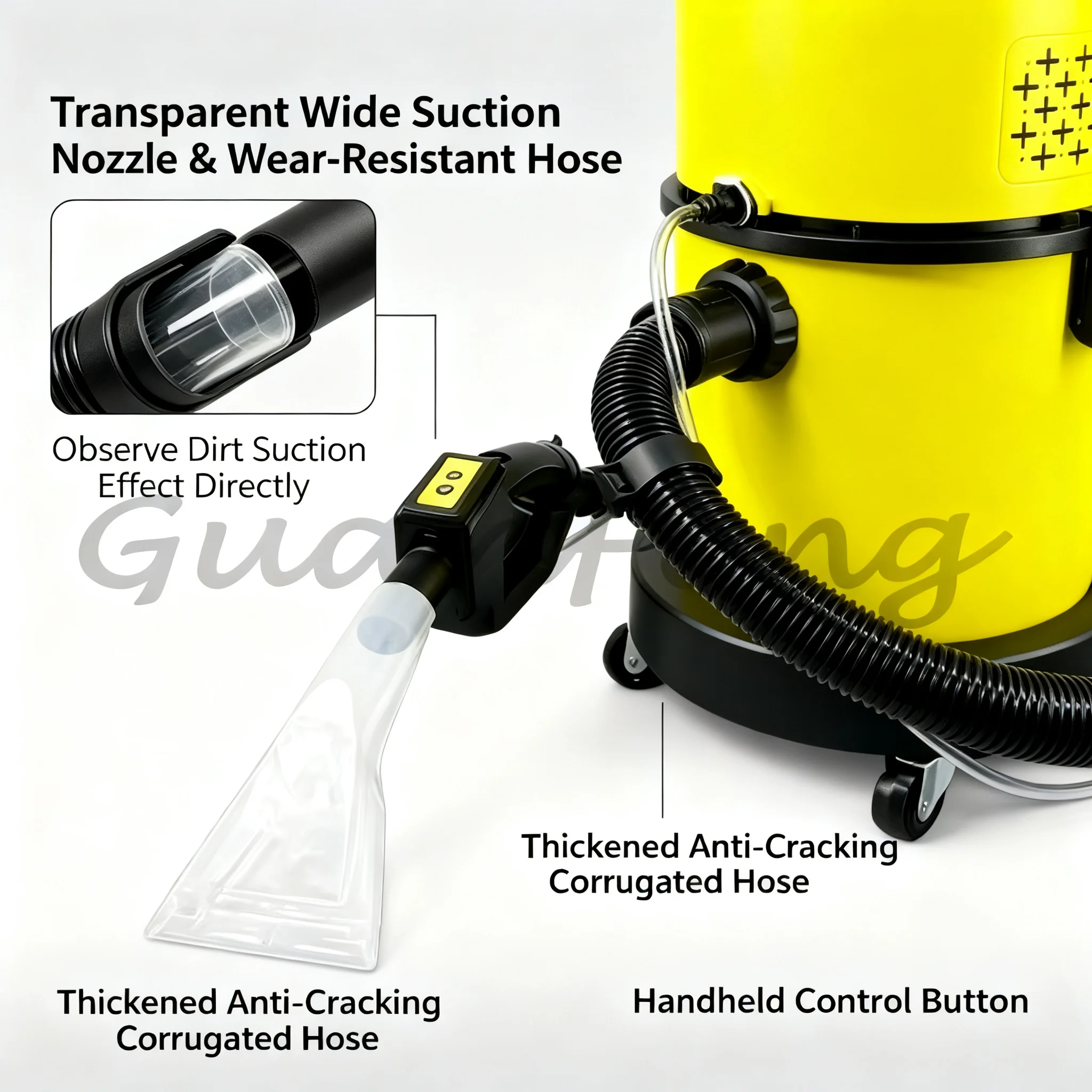 Portable heavy-duty wet dry dual-use workshop vacuum cleaner with self-cleaning function, multi-purpose vacuum cleaner