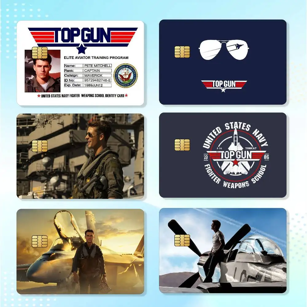 Movie T-Top Gun M-Maverick Matte Card Stickers For Credit Cards Debit Cards And Transit Cards 4Pcs