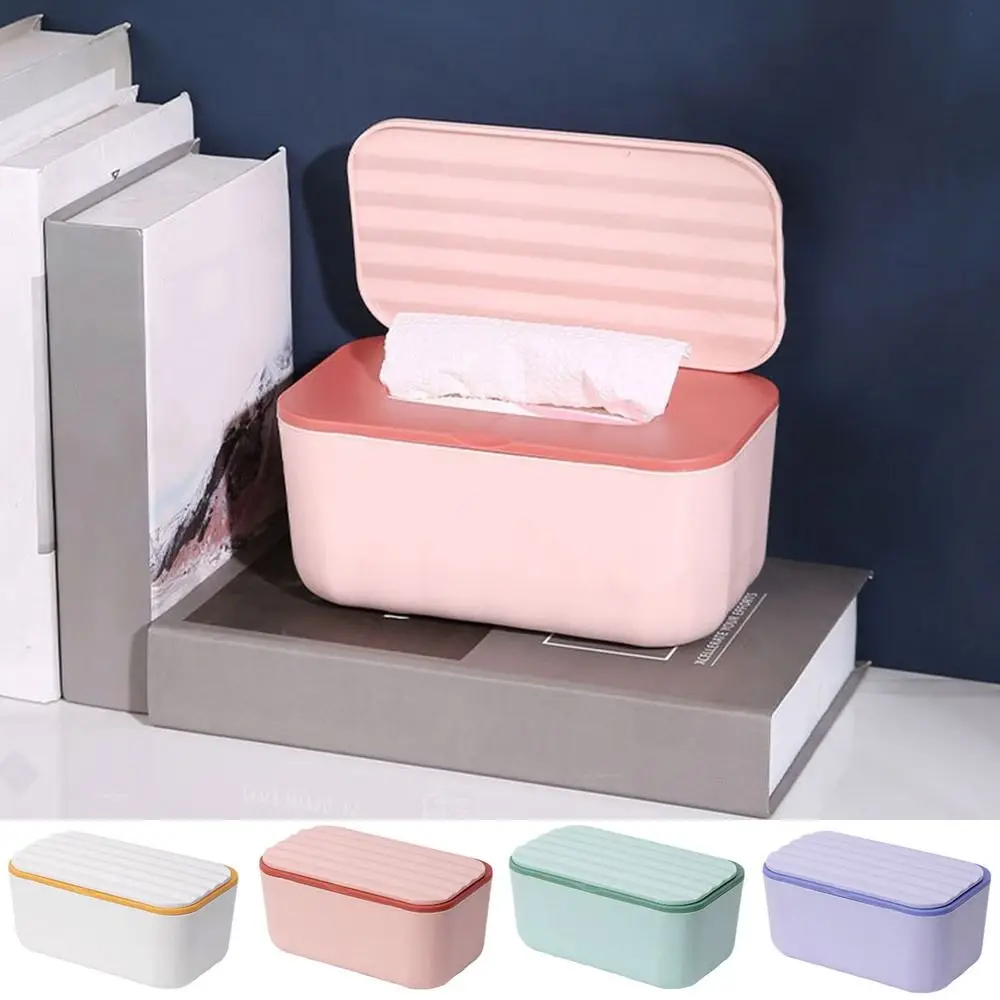 Plastic Dual-purpose Tissue Box Seat Type/Wall Mounted Large Capacity Wet Wipes Dispenser Reusable Refillable Napkin Paper Case